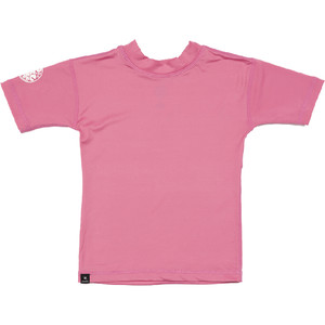 2022 Rip Curl Grom Corp Kurzarm-UV-Rash- Rash Vest Wly3do - Pink